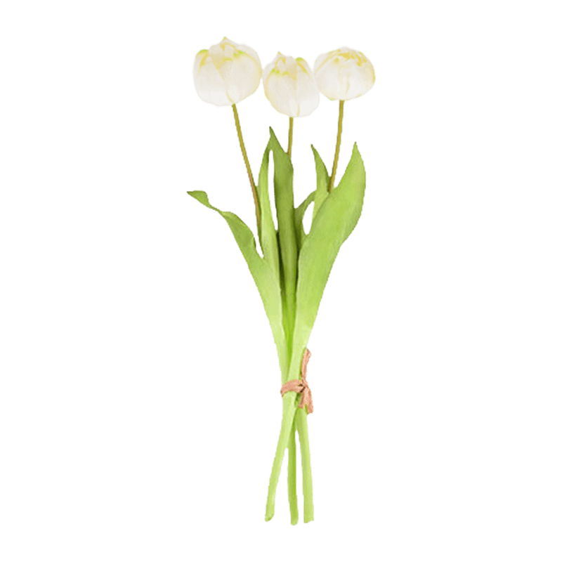 Spray artificial ondulado de tulipán para 3 flores, 15