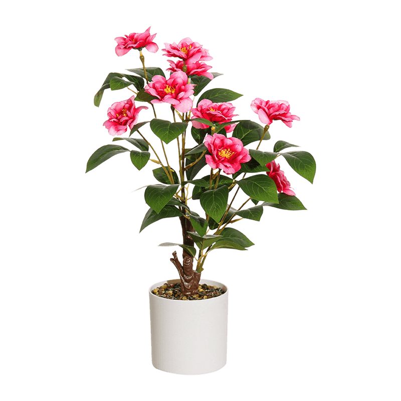 Planta artificial de rosas en maceta de PP de 16,5