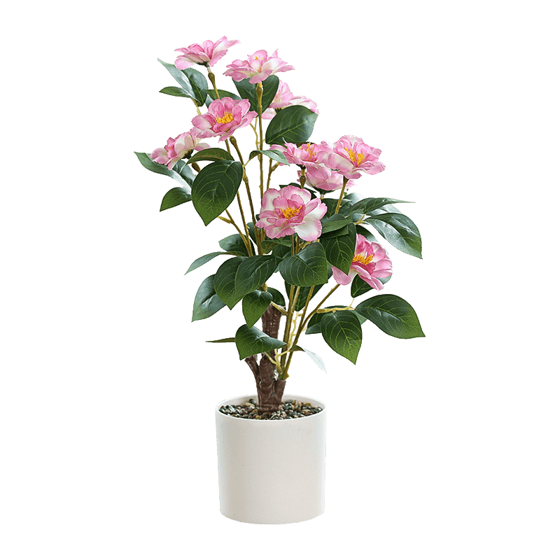 Planta artificial de rosas en maceta de PP de 16,5
